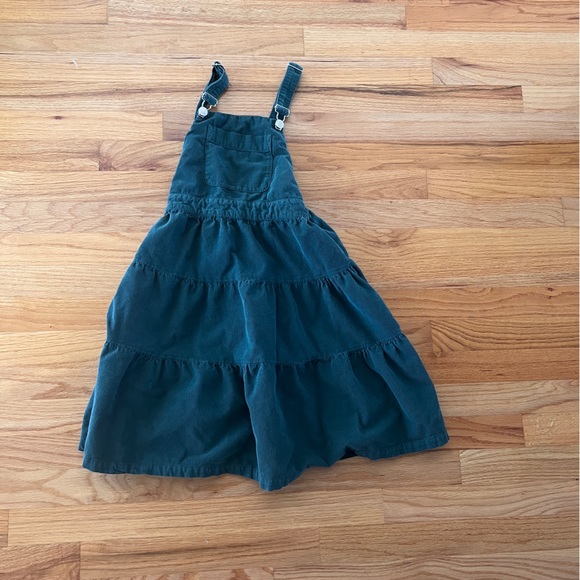 Emerald green zara apron dress. Small girl size 10